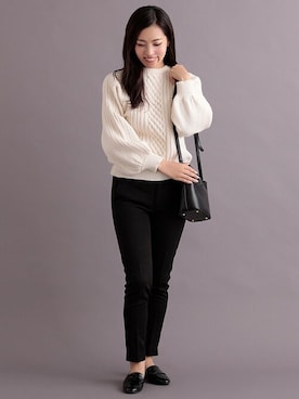 「ケーブル編み」｜Retica(レティカ)さん（レディース・165cm）の秋コーディネート