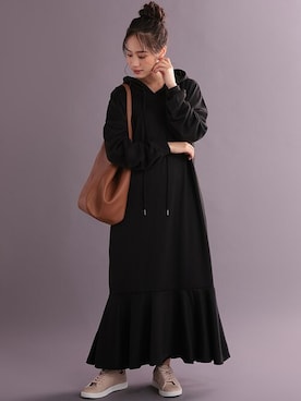 「Ninarobe（ニーナローブ）のアイテム」を使った、Retica(レティカ)さん（レディース・163cm）の秋コーディネート