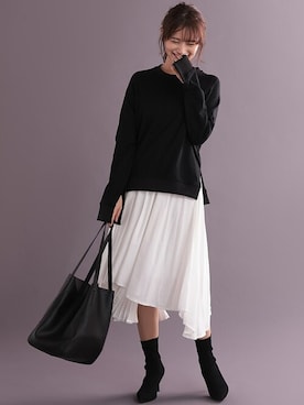 「ソックス」｜「アイテム（アンサンブル）」を使った、Retica(レティカ)さん（レディース・163cm）の秋コーディネート