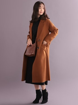 ダブルボタンロングコートを使った人気ファッションコーディネート - WEAR