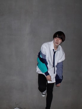 「防弾少年団」｜ヘチマさん（メンズ・176cm）の冬コーディネート