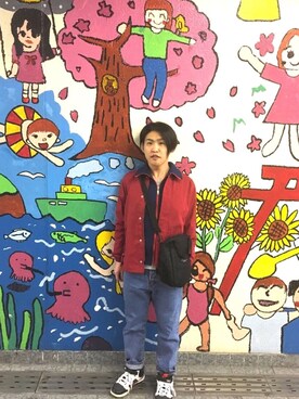 「CABANE de ZUCCa（カバンドズッカ）のアイテム（バッグ）」を使った、チーズさん（メンズ・163cm）の春コーディネート