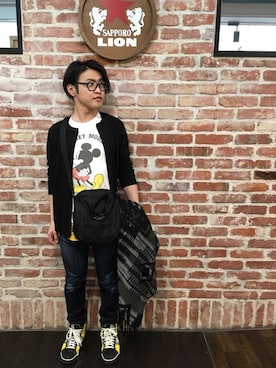 「HARE（ハレ）のアイテム（ノーカラージャケット）」を使った、チーズさん（メンズ・163cm）の春コーディネート