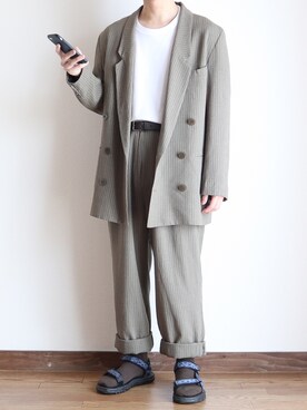 「UNIQLO（ユニクロ）の50色ソックス（消臭機能付き）（ソックス/靴下）」を使った、すっちょさん（メンズ・157cm）の春コーディネート