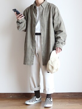 「UNIQLO（ユニクロ）の50色ソックス（消臭機能付き）（ソックス/靴下）」を使った、すっちょさん（メンズ・157cm）の春コーディネート