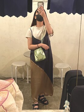 「CECIL McBEE（セシルマクビー）のアイテム（ワンピース/ドレス）」を使った、サキマチダ🌹シンガーソングライターさん（レディース・157cm）の夏コーディネート