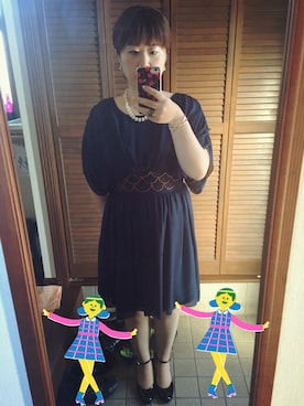 「abcd（ナシ）のアイテム（ワンピース/ドレス）」を使った、MAGOさん（レディース・156cm）の冬コーディネート