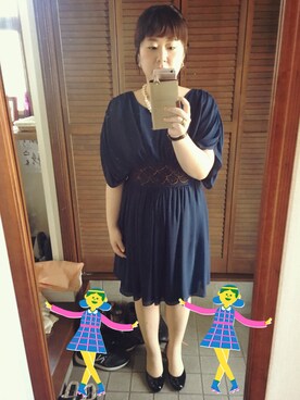 「abcd（ナシ）のアイテム（ワンピース/ドレス）」を使った、MAGOさん（レディース・156cm）の春コーディネート