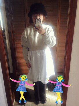 「2021年」｜「アイテム（帽子）」を使った、MAGOさん（レディース・156cm）の冬コーディネート