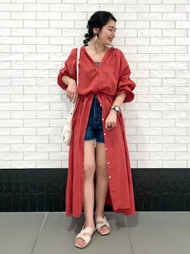 「BAYFLOW(BAYFLOW)」｜「アイテム（腕時計）」を使った、zooさん（レディース・153cm）の夏コーディネート
