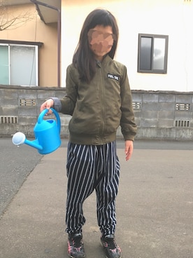 「アイテム（MA-1、グリーン系）」を使った、GOROさん（メンズ・171cm）の春コーディネート