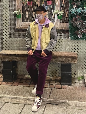 「FLOW（フロウ）のアイテム（ジャケット/アウター）」を使った、saverdjmさん（メンズ・172cm）の冬コーディネート