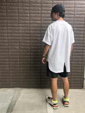 「TALKING ABOUT THE ABSTRACTION（トーキング　アバウト　ジ　アブストラクション）のアイテム（パンツ）」を使った、yosukeさん（メンズ・168cm）の夏コーディネート