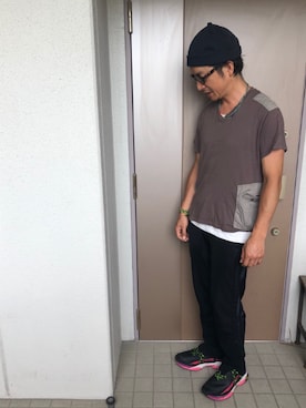 「YSTRDY's TMRRW（イエスタデイズトゥモロー）のアイテム（パンツ）」を使った、yosukeさん（メンズ・168cm）の夏コーディネート