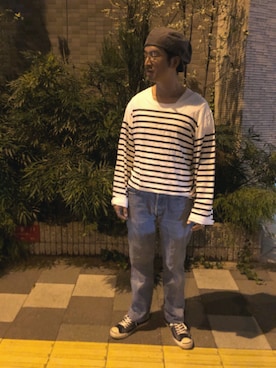 「MASTER&Co（マスターアンドコー）のアイテム（Tシャツ/カットソー）」を使った、yosukeさん（メンズ・168cm）の秋コーディネート