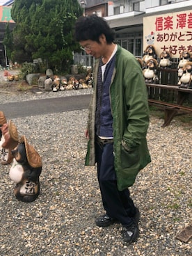 「ink（インク）のアイテム（ブルゾン）」を使った、yosukeさん（メンズ・168cm）の秋コーディネート