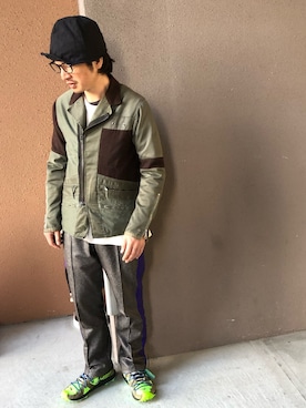 「masterkey（マスターキー）のアイテム（ジャケット/アウター）」を使った、yosukeさん（メンズ・168cm）の冬コーディネート