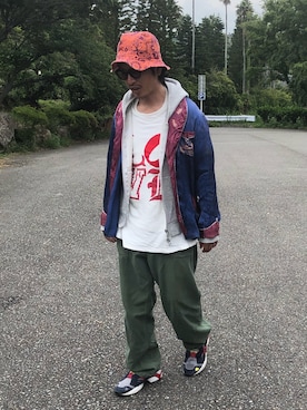 「チャイナシャツ」｜「アイテム（スカジャン）」を使った、yosukeさん（メンズ・168cm）の春コーディネート