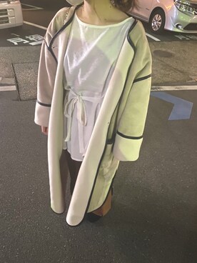「MERCURYDUO（マーキュリーデュオ）のアイテム（スラックス）」を使った、ふさん（レディース・151cm）の冬コーディネート