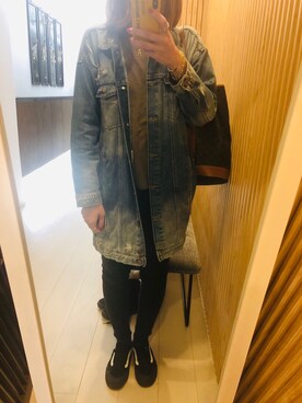 「MONKI（モンキ）のアイテム（ジャケット/アウター）」を使った、Wingsugarさん（レディース・170cm）の秋コーディネート
