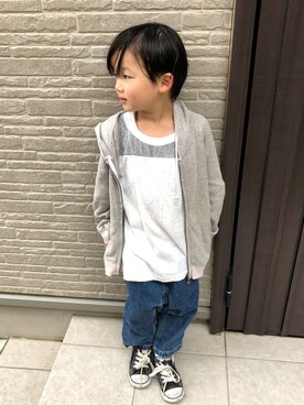 「Ron Herman（ロン ハーマン）のアイテム（ジャケット/アウター）」を使った、ayaさん（キッズ・110cm）の春コーディネート