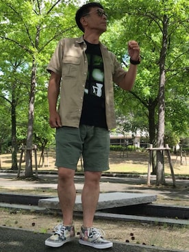 「Supreme （シュプリーム）のアイテム（その他）」を使った、エイジさん（メンズ・175cm）の夏コーディネート