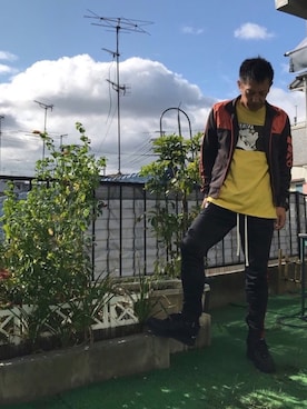 「シュプリーム」｜「アイテム（ジャージ）」を使った、エイジさん（メンズ・175cm）の秋コーディネート