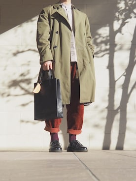 「Dr. Martens（ドクターマーチン）のDR.MARTENS / ドクターマーチン : WINGTIP BROGUE #（ドレスシューズ）」を使った、Nagomi-keさん（メンズ・171cm）の冬コーディネート