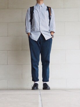 「Dr. Martens（ドクターマーチン）のDR.MARTENS / ドクターマーチン : WINGTIP BROGUE #（ドレスシューズ）」を使った、Nagomi-keさん（メンズ・171cm）の秋コーディネート
