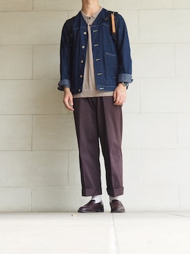 「WORLD WORKERS（ワールドワーカーズ）のアイテム（ジャケット/アウター）」を使った、Nagomi-keさん（メンズ・171cm）の秋コーディネート