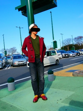 「WEGO（ウィゴー）のアイテム（ダッフルコート）」を使った、ザンホンさん（メンズ・180cm）の冬コーディネート