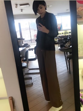 「coca（ANDEX shoes product）（コカ）のアイテム（スリッポン）」を使った、kari kitayamaさん（レディース・160cm）の冬コーディネート