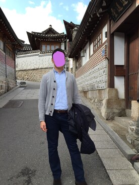 「JOHN SMEDLEY（ジョンスメドレー）のアイテム（その他アウター）」を使った、jakeさん（メンズ・178cm）の夏コーディネート