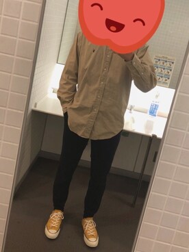 「POLO RALPH LAUREN（ポロ ラルフ ローレン）のアイテム（シャツ/ブラウス、ベージュ系）」を使った、イオさん（メンズ・175cm）の秋コーディネート