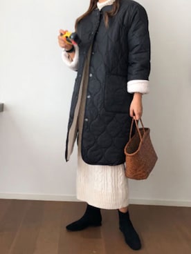 「キルティングコート」｜maisondeboneyさん（レディース・164cm）の秋コーディネート