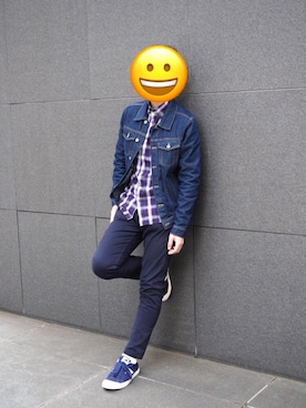 「Blue Standard （ブルースタンダード）のアイテム（ジャケット/アウター）」を使った、ちく輪ちゃんさん（メンズ・175cm）の春コーディネート