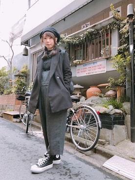 「rivet & surge（リベットアンドサージ）のアイテム（オールインワン・サロペット）」を使った、ウイニー☆さん（レディース・158cm）の春コーディネート