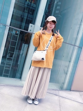 「にゃー」｜「アイテム（キャップ）」を使った、ウイニー☆さん（レディース・158cm）の秋コーディネート