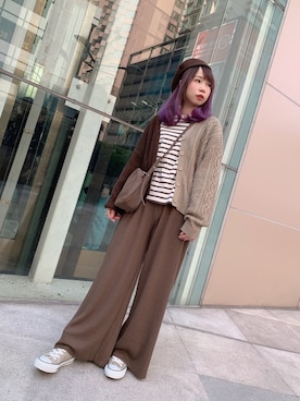 「zucca」｜「アイテム（ハンチング/ベレー帽）」を使った、ウイニー☆さん（レディース・158cm）の春コーディネート