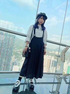 「FRAPBOIS」｜「アイテム（キャスケット）」を使った、ウイニー☆さん（レディース・158cm）の春コーディネート