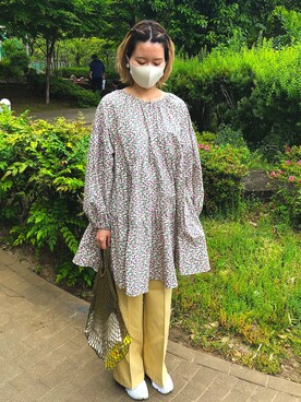 「ナイキエアリフト」｜「アイテム（アクセサリー）」を使った、miu☺︎さん（レディース・160cm）の春コーディネート