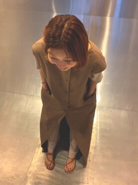「2wayワンピース」｜「アイテム（サンダル）」を使った、ｈａｒｕさん（レディース・152cm）の夏コーディネート