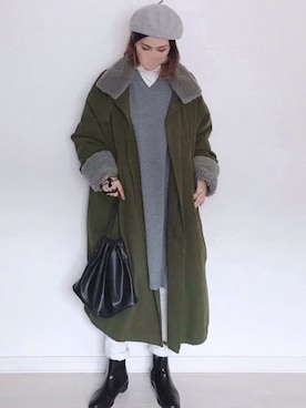 UMiSatoさん（レディース・163cm）の冬コーディネート