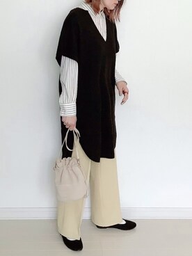 「春カラー」｜「アイテム（ラッピングキット）」を使った、UMiSatoさん（レディース・163cm）の春コーディネート