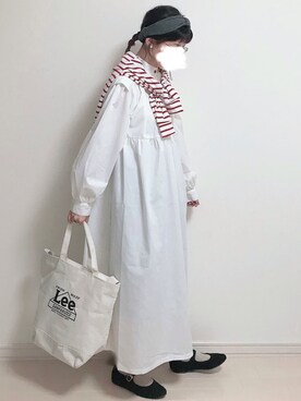 「AmbreNeige」｜「アイテム（シャツワンピース）」を使った、UMiSatoさん（レディース・163cm）の春コーディネート