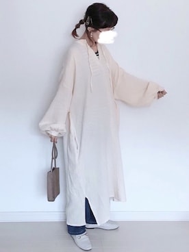 「AmbreNeige」｜「アイテム（ローファー）」を使った、UMiSatoさん（レディース・163cm）の春コーディネート