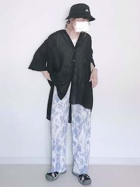 「FIG&VIPER（フィグアンドバイパー）のアイテム（パンツ）」を使った、UMiSatoさん（レディース・163cm）の春コーディネート