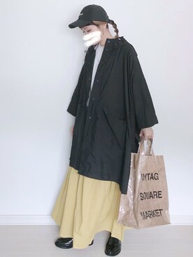 「レインコート」｜「アイテム（その他アウター）」を使った、UMiSatoさん（レディース・163cm）の夏コーディネート