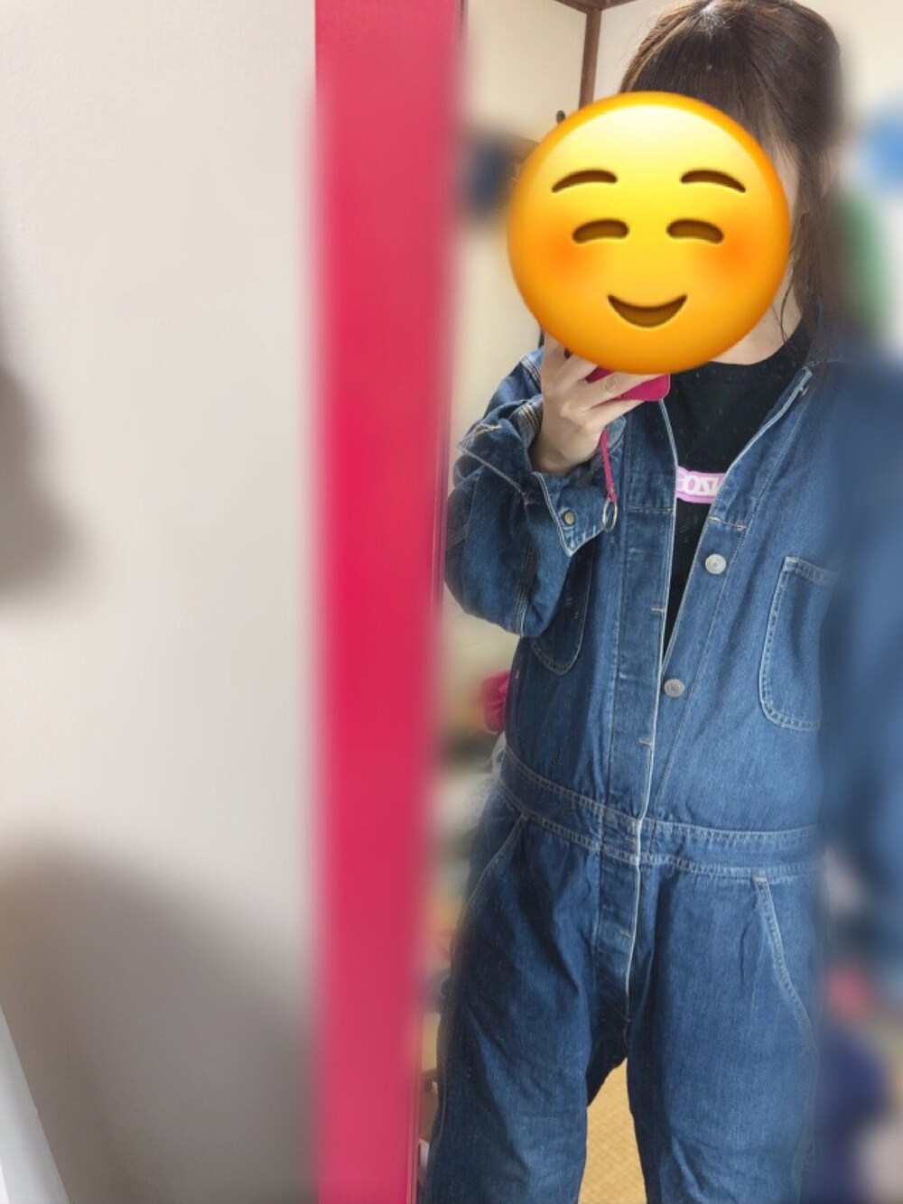 「ビッグシルエット」｜「、のアイテム（オールインワン・サロペット、ブルー系）」を使った、アラレちゃんさん（レディース・145cm）の夏コーディネートの1枚目の写真