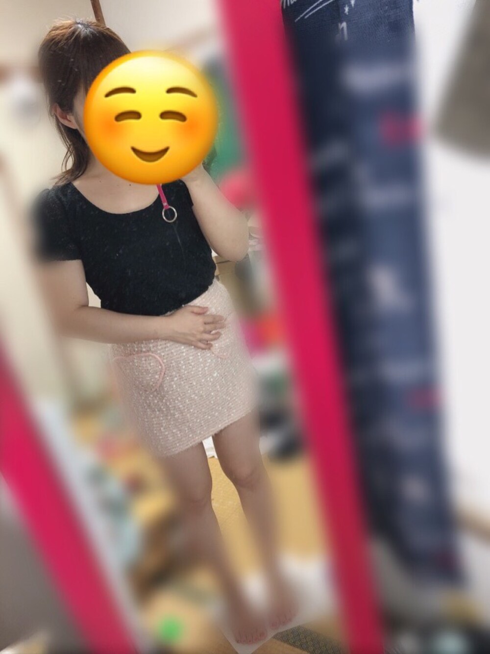 「ミニスカート」｜「❤のアイテム（スカート、ピンク系）」を使った、アラレちゃんさん（レディース・145cm）の夏コーディネートの1枚目の写真